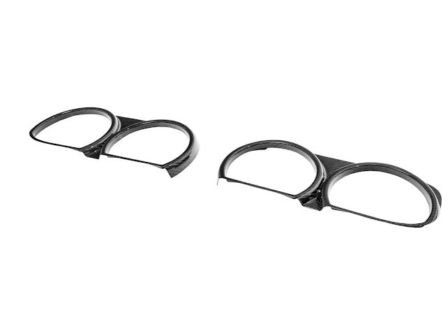 15-23 CHALLENGER CARBON FIBER HEADLIGHT TRIM COVER W/ FRONT GRILLE INSERT